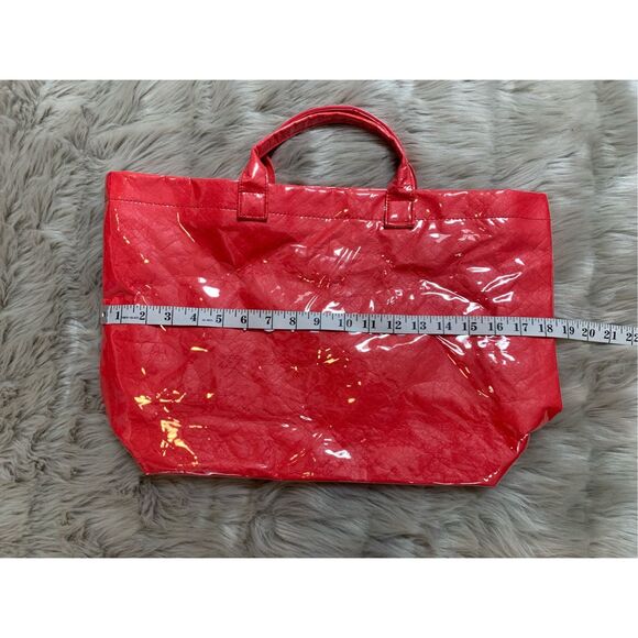 Spacious Fashion Transparent Jelly Tote Bag PVC Water proof Handbag Shopping Bag - Picture 8 of 9